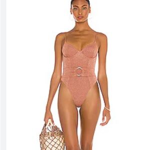 Montce mauve sparkle one piece